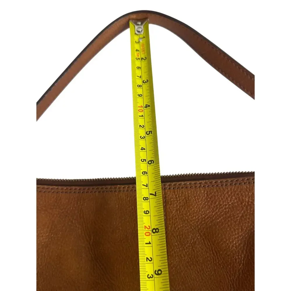 Fossil Brown Leather Hobo Shoulder Bag - Excellent Condition!